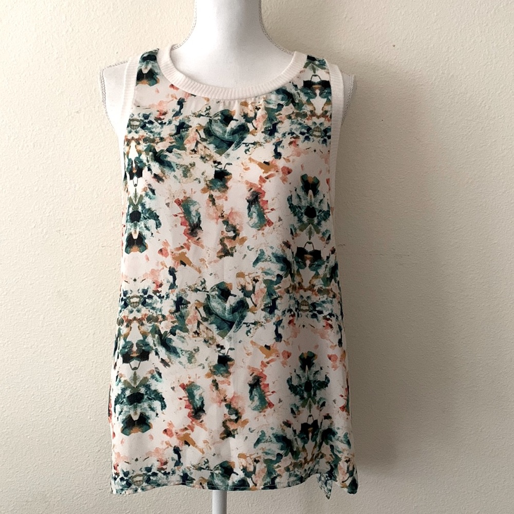 Evereve Allison Joy sleeveless blouse size L